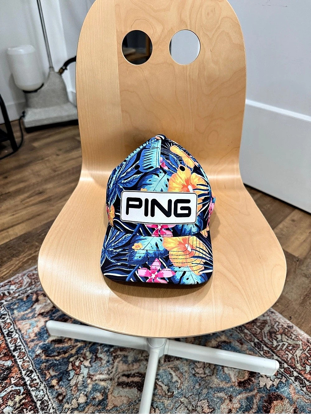 PING Pua Tour Snapback Cap Floral Hat Blue & Multicolor